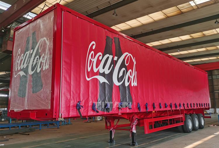 Tri Axle Curtain Side Flatbed Trailer for Sale in Botswana