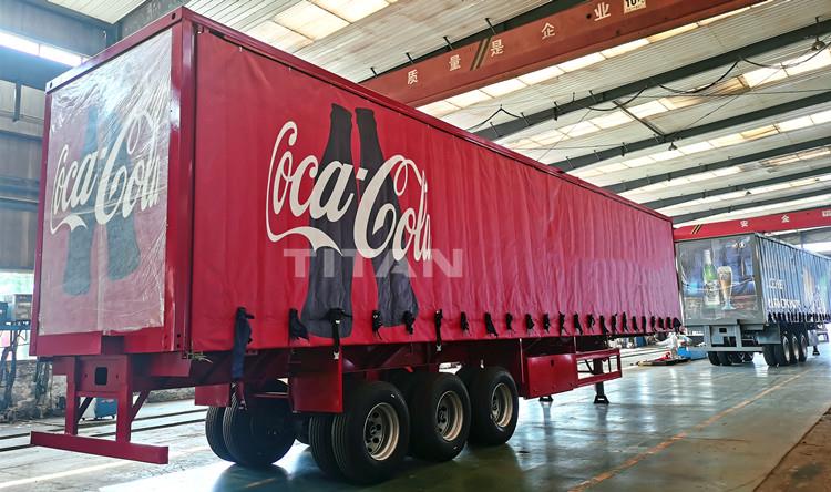 Tri Axle Curtain Side Flatbed Trailer for Sale in Botswana