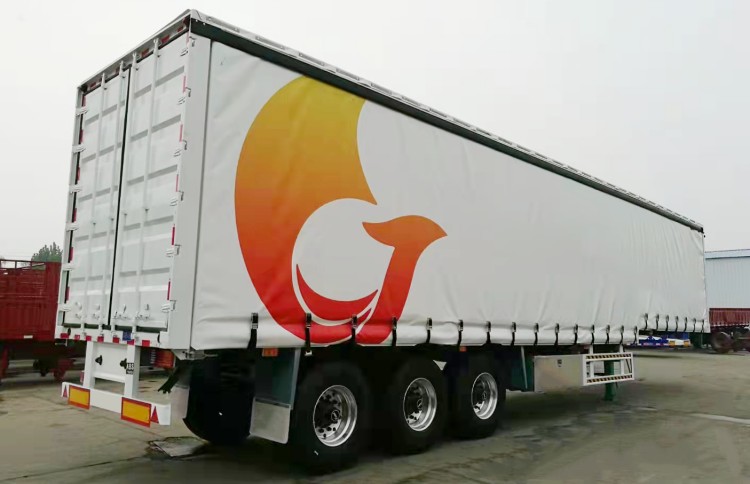 3 Axle Step Deck Frame Curtain Side Car Trailer for Sale