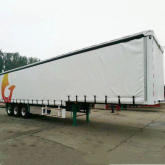 3 Axle Step Deck Curtain Side Trailer